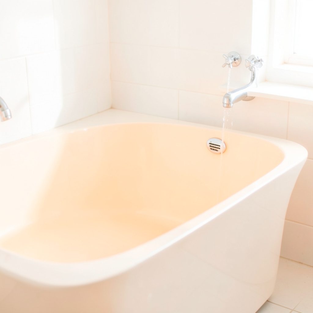 A bright, clean bathroom with soft white tiles, natural light, and a serene spa-like mood.